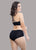 Woman back view Woman wearing the Padless Panty, Period proof period panties, Black, Bamboo, menstrual underwear 